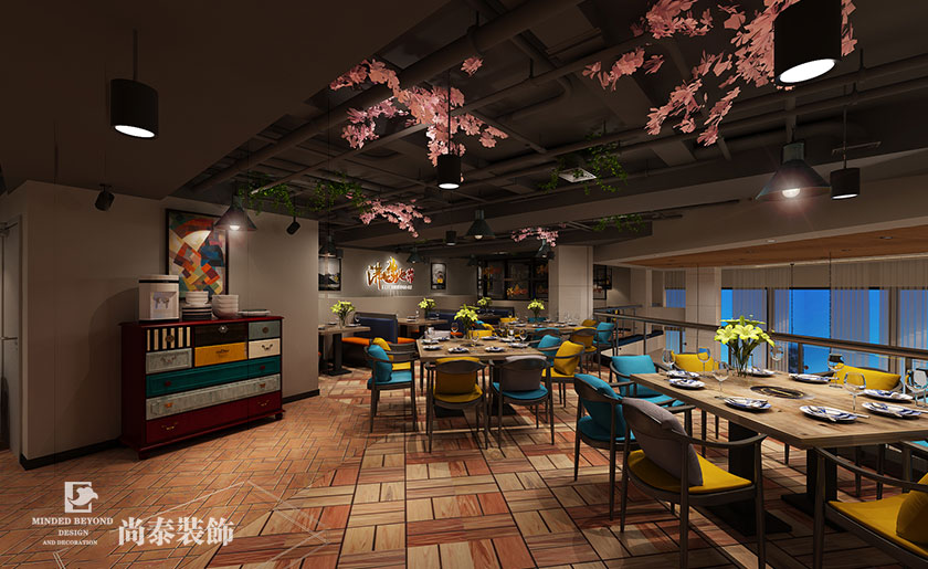 火鍋店裝修風格效果圖
