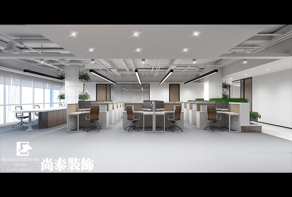 1200㎡電子科技實(shí)業(yè)公司辦公室設(shè)計(jì) | 健之家