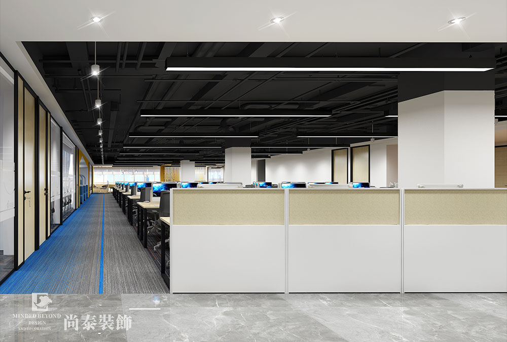 1200㎡電子科技實(shí)業(yè)公司辦公室設(shè)計(jì) | 健之家